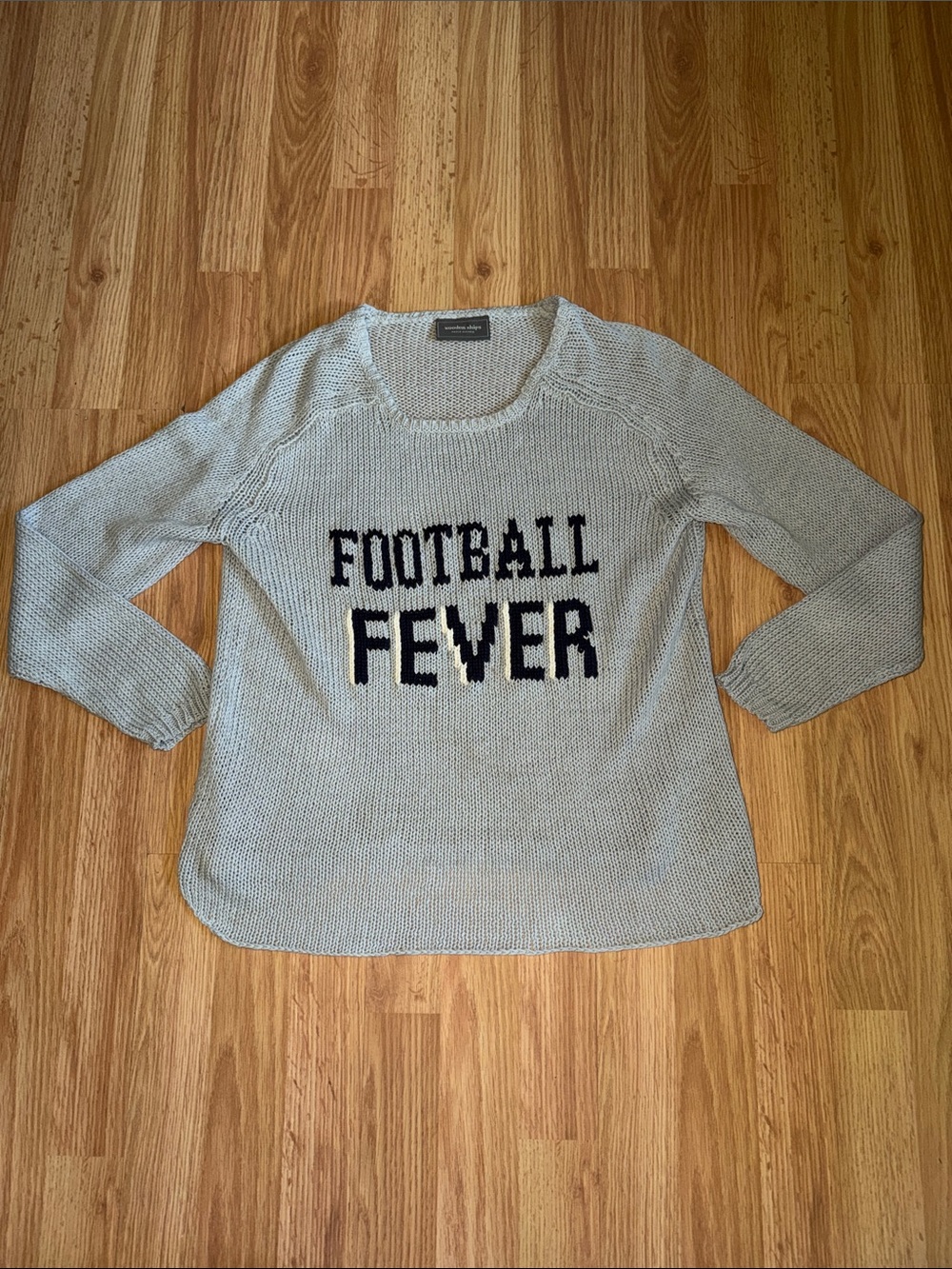 Wooden Ships Football Fever Sweater Size XS-S